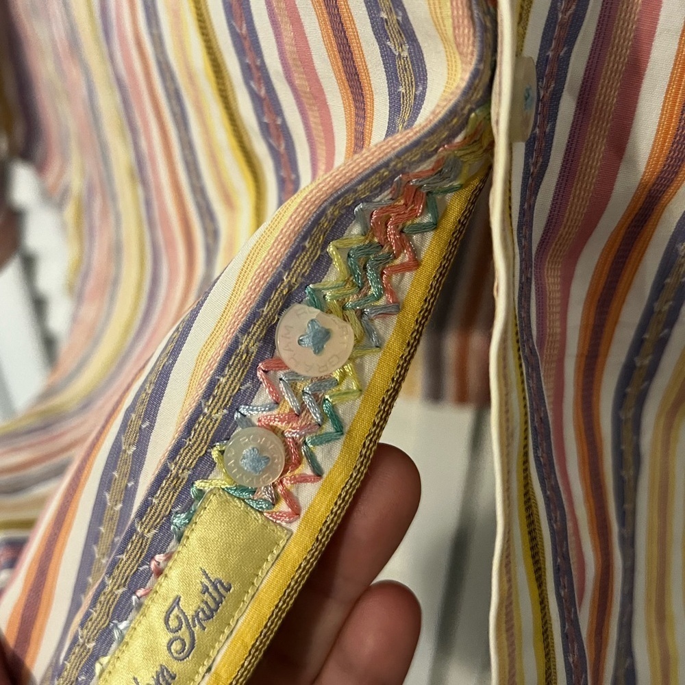 Robert Graham Button Down 70s Style Dress Shirt - Picture 8 of 11